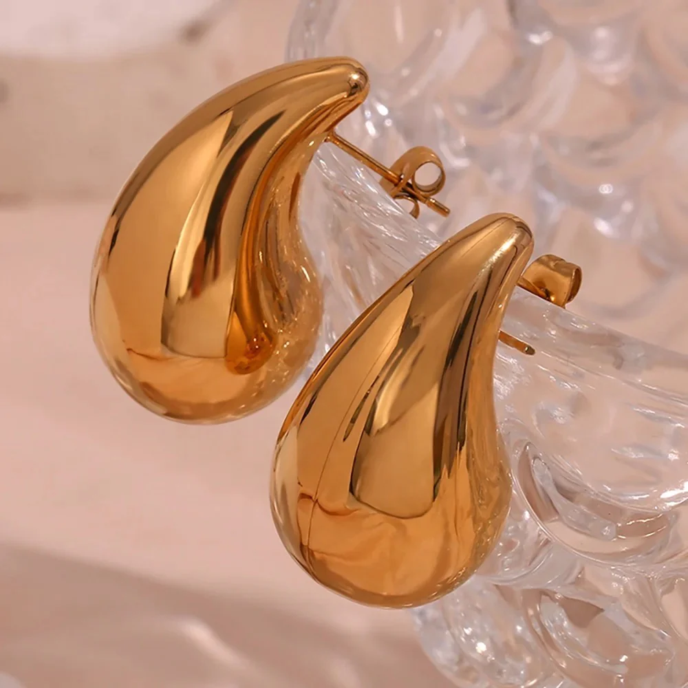 18KT Gold Plated Waterdrop Earrings - Atulya Jewellers