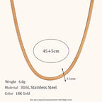 18KT Gold Plated Silk Chain 45cm - Atulya Jewellers