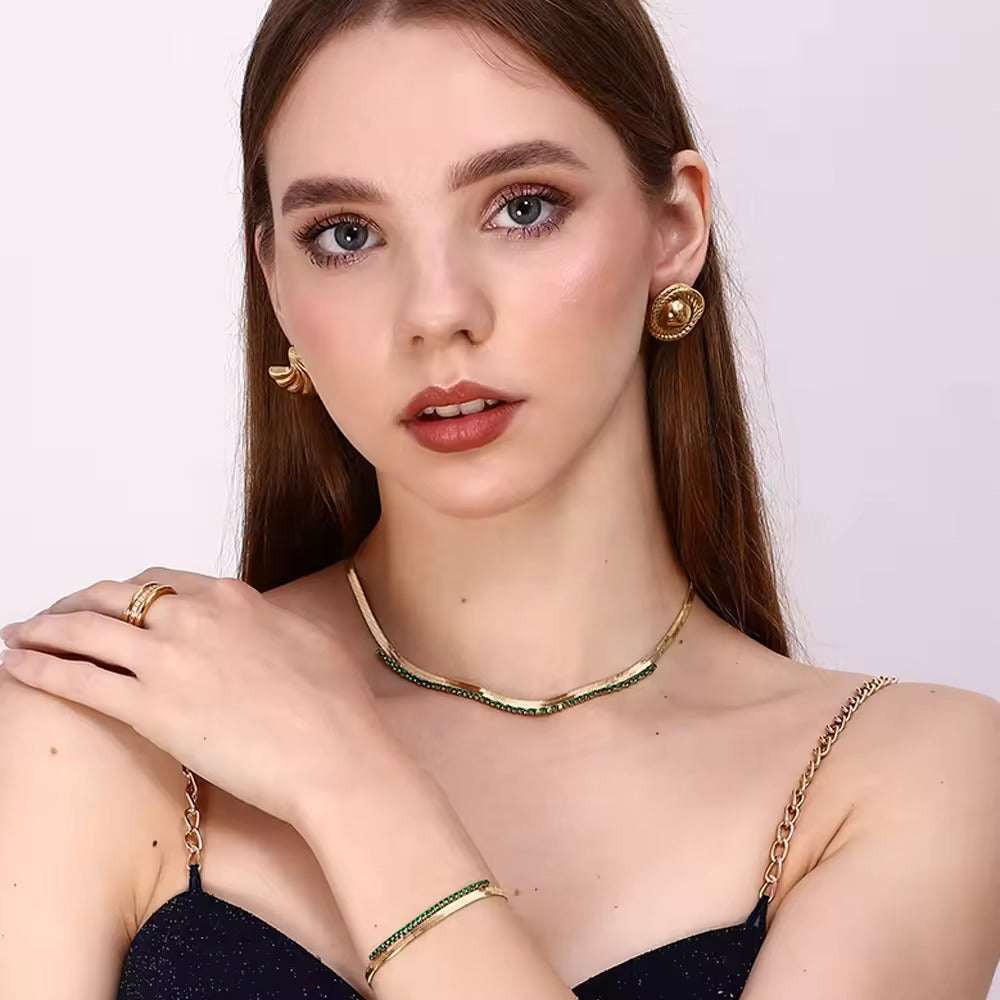 18KT Gold Plated Olivia Necklace - Atulya Jewellers