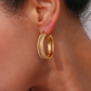 18KT Gold Plated August Hoop Earrings