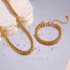18KT Gold Plated Wheat Chain Bracelet - Atulya Jewellers