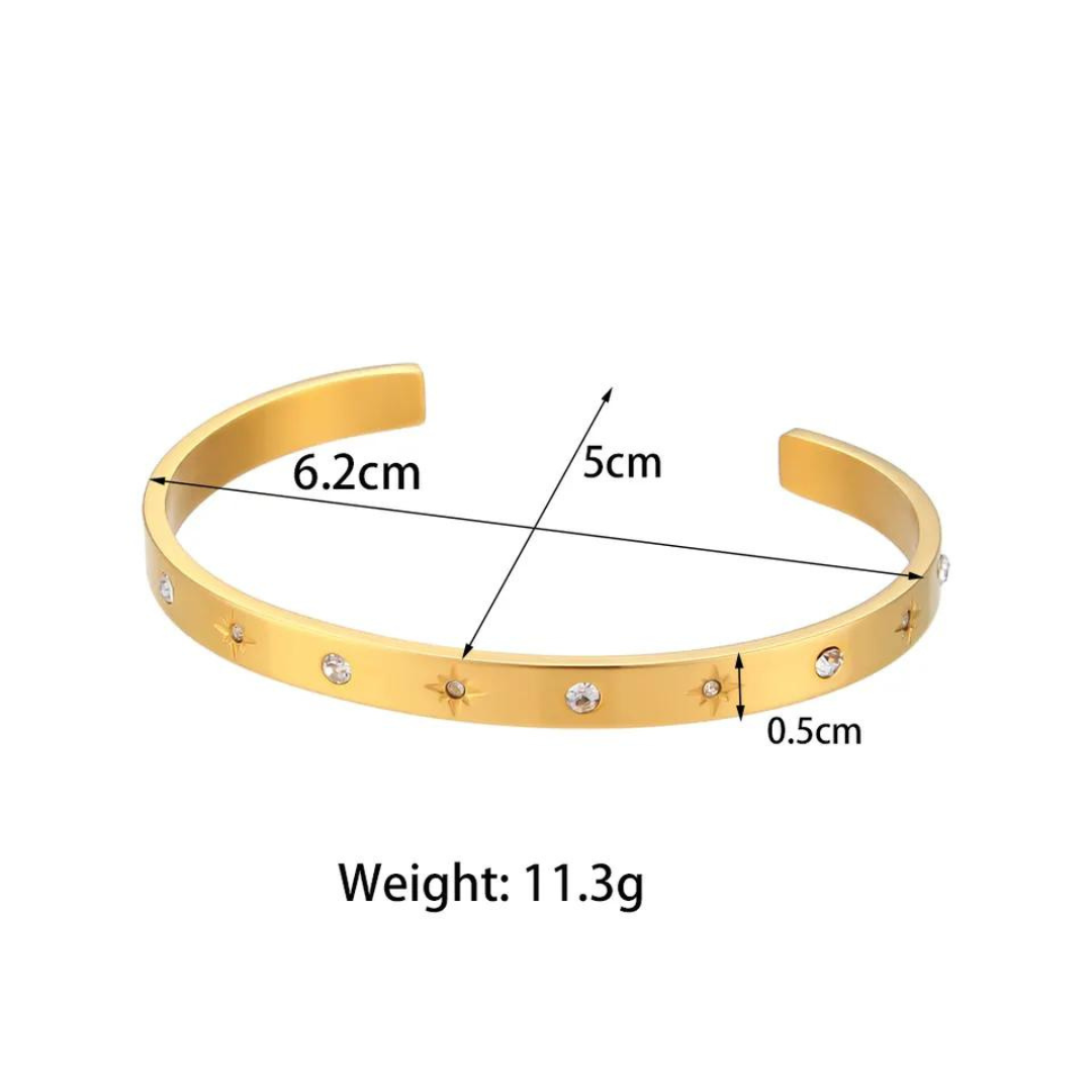 18KT Gold Plated Zoya Cuff Bracelet - Atulya Jewellers