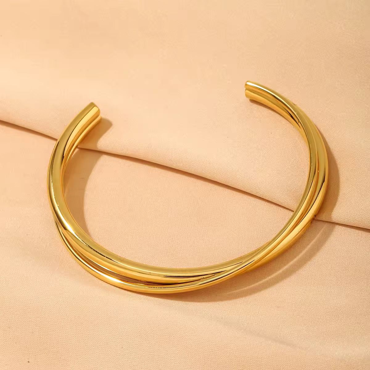 18KT Gold Plated Aria Cuff Bracelet