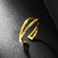 18KT Gold Plated Twisted Ring (Re-sizable)