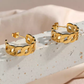 18KT Gold Plated Link Chain Hoop Earrings