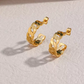 18KT Gold Plated Link Chain Hoop Earrings