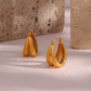 18KT Gold Plated Twist Double Layer Earrings