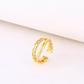 18KT Gold Plated Chain Ring (Re-sizable)