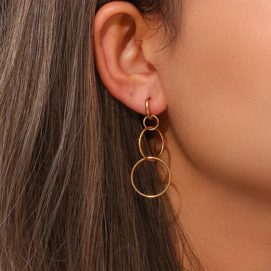 18KT Gold Plated Ella Long Earrings
