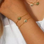 18KT Gold Plated Evil Eye CZ Bracelet - Atulya Jewellers