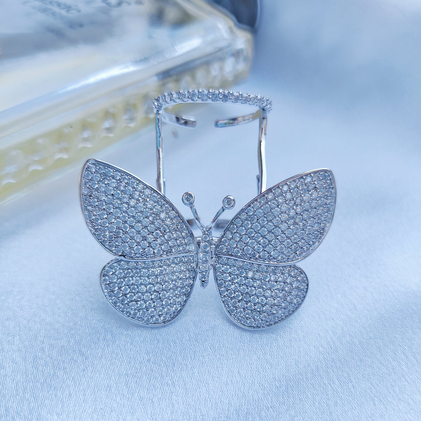 Flying Butterfly Diamond Ring (Re-Sizable)