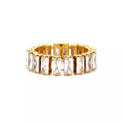18KT Gold Plated Amy CZ Ring