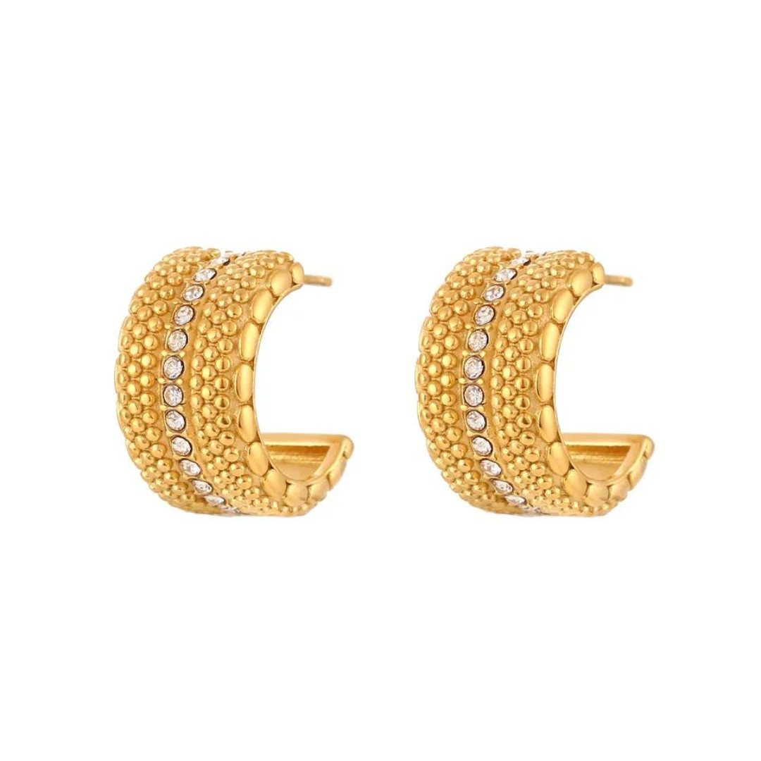 18KT Gold Plated Melissa Hoop Earrings