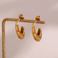 18KT Gold Plated Open Oval Earrings