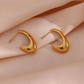 18KT Gold Plated Open Oval Earrings