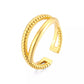 18KT Gold Plated Twisted Ring (Re-sizable)