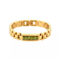 18KT Gold Plated Luna CZ Bracelet Green - Atulya Jewellers