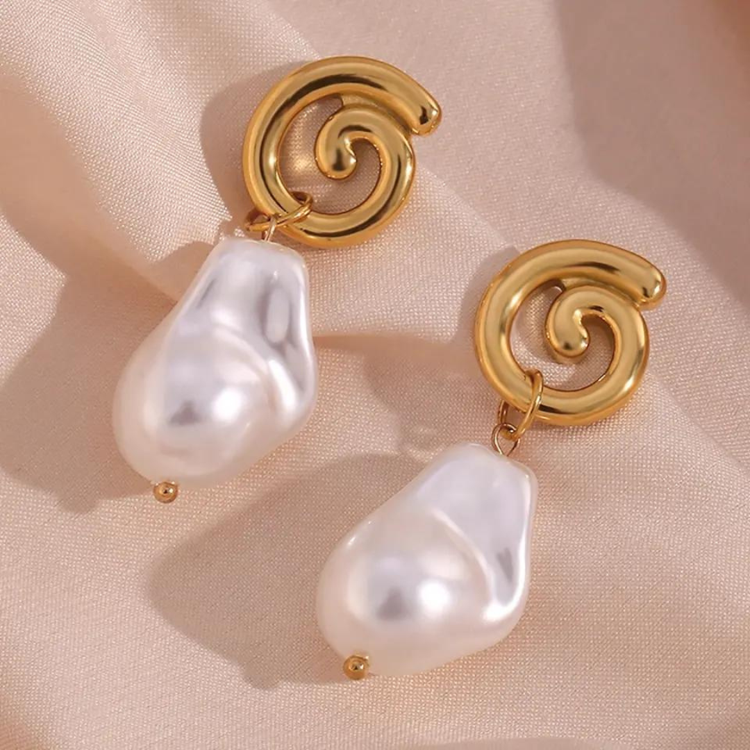 Pearl Gold Earrings India 2024 | favors.com