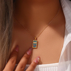 18KT Gold Plated Celestial CZ Necklace - Atulya Jewellers
