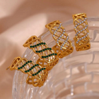 18KT Gold Plated Stella CZ Earrings - Atulya Jewellers