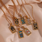 18KT Gold Plated Celestial CZ Necklace - Atulya Jewellers
