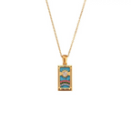 18KT Gold Plated Celestial CZ Necklace The Sun - Atulya Jewellers