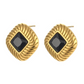 18KT Gold Plated Lozenge CZ Earrings