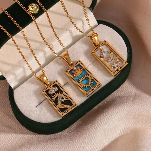 18KT Gold Plated Celestial CZ Necklace - Atulya Jewellers