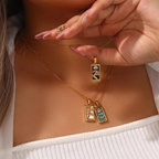 18KT Gold Plated Celestial CZ Necklace - Atulya Jewellers
