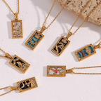 18KT Gold Plated Celestial CZ Necklace - Atulya Jewellers