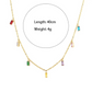 18KT Gold Plated Grace Multicolour Necklace