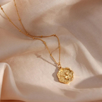18KT Gold Plated Flower Necklace - Atulya Jewellers