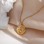 18KT Gold Plated Flower Necklace - Atulya Jewellers