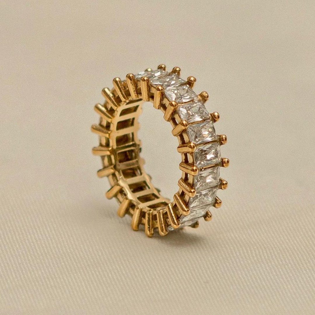 18KT Gold Plated Naira CZ Ring