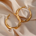 18KT Gold Plated Polly Hoop Earrings - Atulya Jewellers