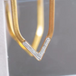 18KT Gold Plated Vee CZ Necklace